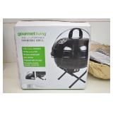 Gourmet Living Portable Charcoal Grill NIB 14.8"