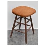Brown Bar Stool w/"Cowhide" Covered Seat