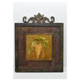 God Grapes Metal Hanging Wall Art w/Scrolly Top