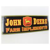 Large JOHN DEERE FARM IMPLEMENTS Sign