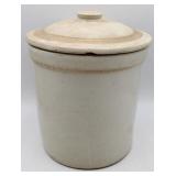 Antique Pottery Crock 1 gal. w/Lid