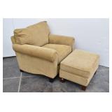 Corduroy Club Chair w/Ottoman