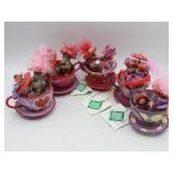 Set of 5 "CHARMING TAILS" Teacup Mice Figurines