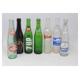 (7) Vintage Glass Soda Bottles