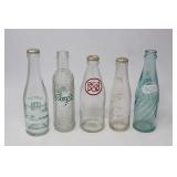 (5) Glass Soda Bottles