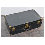 Black Vintage Trunk w/Brass Trim