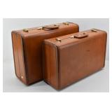 (2) Samsonite Vintage Brown Hard Suitcases/Luggage