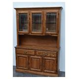 Oak China Hutch w/Light