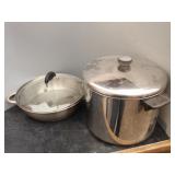 Rever Ware Copper Bottom Stock Pot & Deep