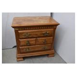 Oak Nightstand 3-Drawers