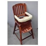 Eddie Bauer"Vintage" Wood Red Highchair w/Plastic
