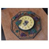 Open Country Kitchen Grape Wall Clock