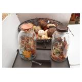 Home Decor Lighted Fruit Jars & More