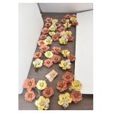 8 Pier 1 Flower Wall Hooks w/Glass Knobs New