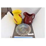 Art Glass Vase, Signed Arneis Pitcher