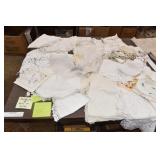 Vtg. Handkerchiefs, Crochet Doilies & Embroidered