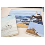 B Nelson Sea Side Oil Paintings