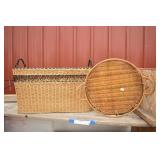 Woven Basket & Serving Tray