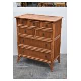 "Bamboo " Highboy Dresser w/Cedar Drawers Nice!