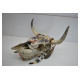 Decorated Cow Skull Copy Right 1997 Keeps Horse