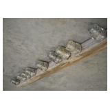 Insulator Collection on Wood Power Pole Bar