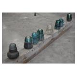Insulator Collection on Wood Power Pole Bar