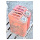 (2) Vintage Gerry Army Gas  Cans