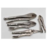 (4) Vise Grip Brand Pliers