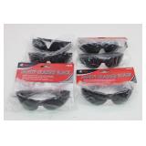 (6) ATE Pro. Black Safety Glasses New