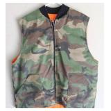 Reversible Quilted Hunting Vest Orange/Camo