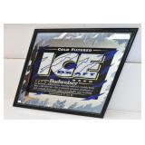 Budweiser Ice Draft Mirror Beer Sign