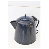 Large Enamelware Camp Coffee Pot