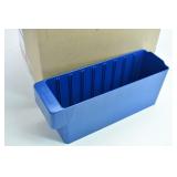 Uline 6 Blue Closed Shelf Bins
