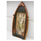 Decorative Fishing Hanging Wood Canoe Shadow Box