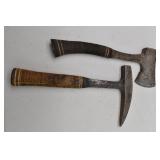 (2) Antique ESTWING Hatchet Hammer & Pick Axe
