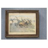 Frederic Remington Print "Benighted For A Dry