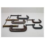 (5) Forged Steel C-Clamps