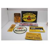 (7) Misc. Signs-Pepsi Cola, Mobiloil, Pennzoil,