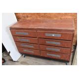 8-Drawer Tool Organizing Wooden Chest