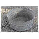 Large Round Galvanized Bucket
