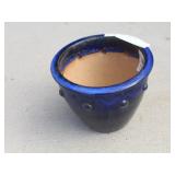 allen + roth 4qt Cobalt Blue Pottery Planter
