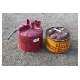 (2) Metal Gas Cans Vintage