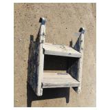 Antique Wood Two-Steps for Side of Old Tractor