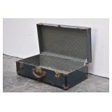 Paper Lined Steamer Trunk w/ Brass Hinges
