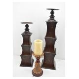(3) Candle Holders Decor