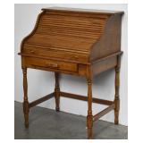 Oak Roll Top Secretary Desk