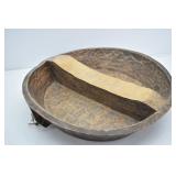 Ethiopian-Abyssinian GURAGE Hand Carved Wood Bowl