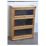 Oak 3-Door Barrister Lawyer Bookcase