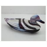 FENTON L.G. Wright Purple Slag Atterbury Duck Dish