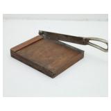 Antique Wood Card Cutter (6" X 5")